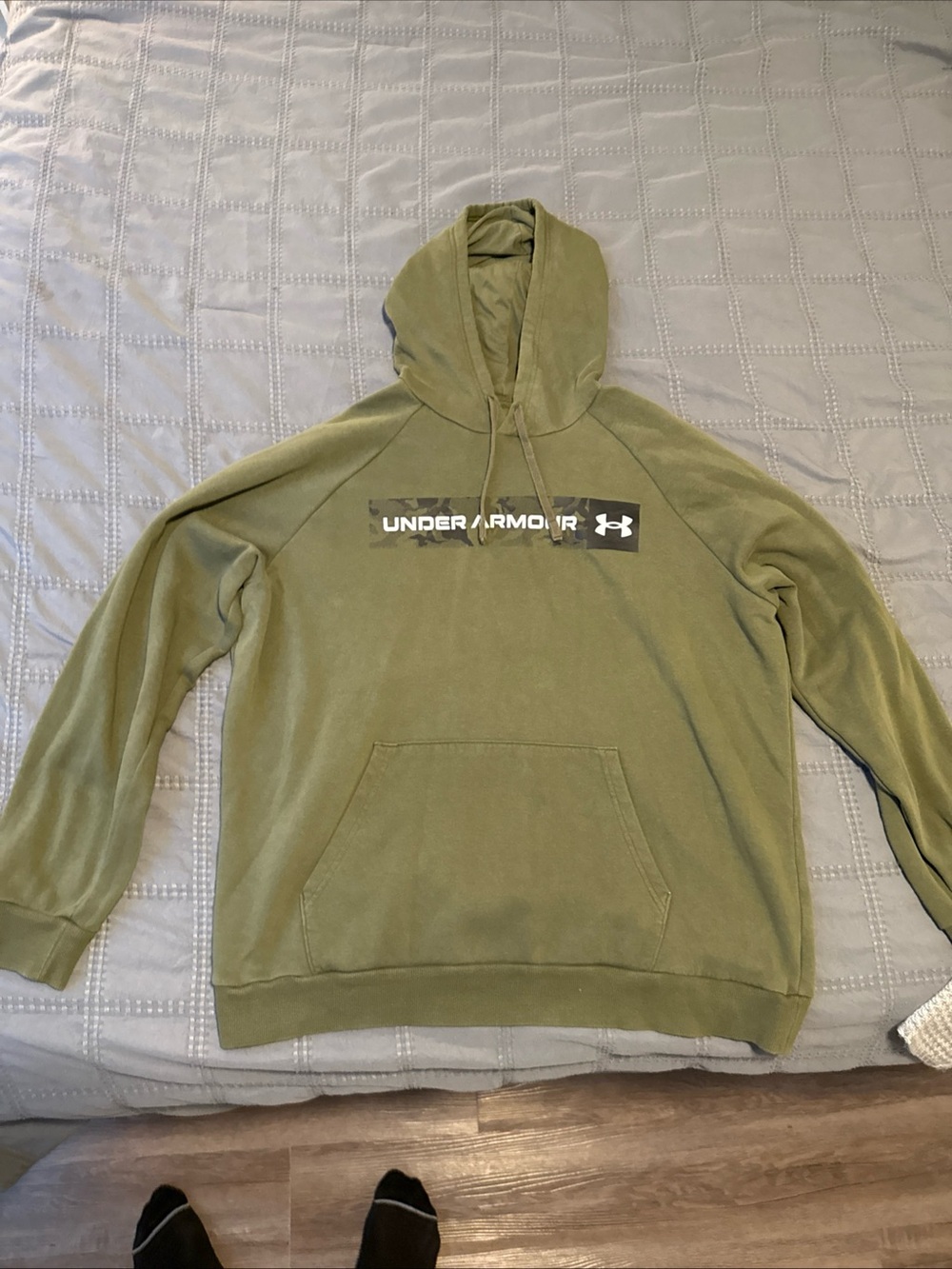 Under Armour Men's Olive Hooded Crewneck Sweatshirt